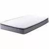 BELIANI Matelas En Tissu Blanc 90x200 - Blanc