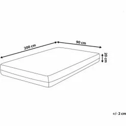 BELIANI Matelas En Mousse Blanc 90x200 - Blanc -Matelas Boutique 10670577 3