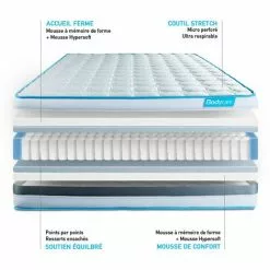 BODYCARE Matelas BodyFlex Ressorts Ensachés Et Mémoire De Forme 90x190 9 BODYCARE Matelas BodyFlex Ressorts Ensachés Et Mémoire De Forme 90x190 -Matelas Boutique 13975436 5