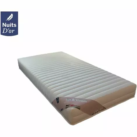 NUITS D'OR Up 2 X Matelas 70x190 Densité 35 Kg/m3 - Hauteur 18 Cm - Soutien Trés Ferme 2 NUITS D'OR Up 2 X Matelas 70x190 Densité 35 Kg/m3 - Hauteur 18 Cm - Soutien Trés Ferme – Image 2