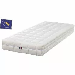 KING OF DREAMS Latex Naturel- Matelas DEHOUSSABLE 80x200 - 21 Cm - Souple + Oreiller à Valeur 89 Û