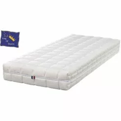KING OF DREAMS Latex Naturel 80 Kg/m3 Matelas DEHOUSSABLE 90x190 - 21 Cm - Souple + Protège Matelas OFFERT