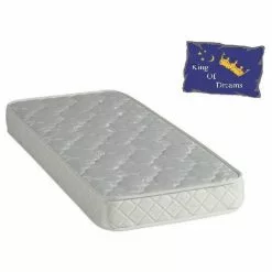 KING OF DREAMS Matelas 130x190 Latex Naturel De Densité 80 Kg/m3et Mousse Poli Lattex Indéformable Tissu Strech Trés Résistant - Hauteur 15 Cm - Soutien Ferme - Orthopédique GOLD15