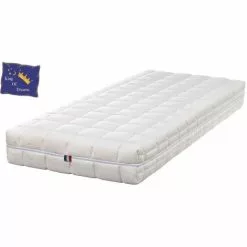 KING OF DREAMS Matelas 90x200 Avec Latex Naturel 80 Kg/m3 DEHOUSSABLE - 21 Cm - Soutien Souple + Protège Matelas OFFERT Natural