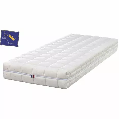 KING OF DREAMS Matelas 90x200 Avec Latex Naturel Spécial Sommiers Articulés 80 Kg/m3 DEHOUSSABLE - 21 Cm - Souple + Protège Matelas OFFERT Natural 1 KING OF DREAMS Matelas 90x200 Avec Latex Naturel Spécial Sommiers Articulés 80 Kg/m3 DEHOUSSABLE - 21 Cm - Souple + Protège Matelas OFFERT Natural