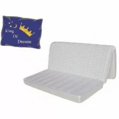 KING OF DREAMS Matelas BZ 140x200 Latex Naturel De Densité 80 Kg/m3 Et Mousse Poli Lattex Indéformable Tissu Strech Trés Résistant - Hauteur 15 Cm - Soutien Equilibré + Oreiller à Mémoire De Forme Valeur 89 Euros OFFERT 140x200 GOLD15