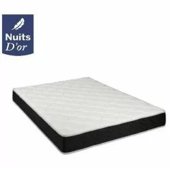 NUITS D'OR Lot De 2 Matelas 80x190 Latex Haute Résilience 80 Kg/m3 + Aertech - Epaisseur 20 Cm - Soutien Ferme - Hypoallergénique + 2 Protèges Matelas OFFERTS 80 190