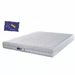 KING OF DREAMS Matelas 70x190 Mousse Poli Lattex Indéformable - Hauteur 20 Cm - Déhoussable - Lavable - Soutien Souple + Protège Matelas OFFERT 70 190 Pink