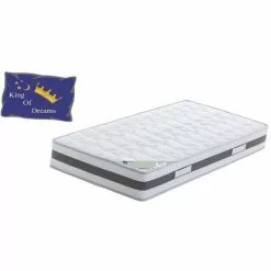KING OF DREAMS Matelas 80x200 Mousse à Mémoire De Forme 50 Kg/m3 + Poli Lattex Indéformable - Soutien Trés Ferme - Hauteur 23 Cm 80 200 King Memory