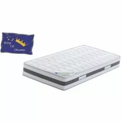 KING OF DREAMS Matelas 70x190 Mémoire De Forme + 23 CM + Poli Lattex Indéformable Trés Ferme + Oreillers Mémoire + Protèges Matelas OFFERTS