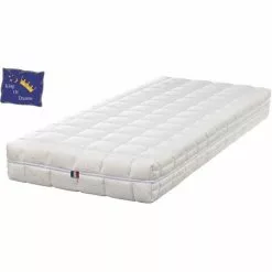 KING OF DREAMS Matelas 21cm 80x200 Avec Latex Naturel Ferme Spécial Sommiers Articulés + Protège Matelas + Oreiller Mémoire De Forme OFFERTS