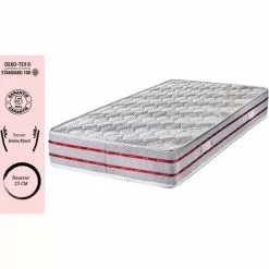 LITERIEJULIEN Matelas Bambou 70x190 X 23 Cm - Ferme - Noyau Poli Lattex HR Derniére Génération - Trés Respirant