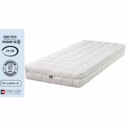 LITERIEJULIEN Matelas + Alése 70x190 X 19 Cm Trés Ferme + Oreiller Visco - Spécial Sommier électrique - Déhoussable Housse Lavable - Noyau Poli Lattex HR Derniére Génération - Antibactérien - Anti-acariens