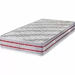 KINGOFDREAMS Matelas 100x200 Tissu Bambou Mousse Poli Lattex Indéformable - Hauteur 24 Cm - Soutien Trés Ferme - Orthopédique Bamboo 100 200