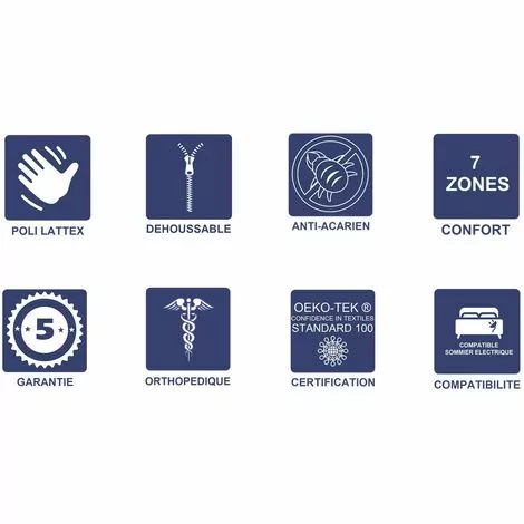 LITERIEJULIEN Matelas Mémoire De Forme 90x190 X 20 Cm Trés Ferme - Spécial Sommier Electrique - Déhoussable Housse Lavable - 7 Zones De Confort - Noyau Poli Lattex HR Derniére Génération - Trés Respirant 2 LITERIEJULIEN Matelas Mémoire De Forme 90x190 X 20 Cm Trés Ferme - Spécial Sommier Electrique - Déhoussable Housse Lavable - 7 Zones De Confort - Noyau Poli Lattex HR Derniére Génération - Trés Respirant – Image 2