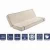 LITERIEJULIEN Matelas Trés Ferme Pour Tous Clic Clac 130x190 X 10 Cm + Oreiller Visco - Découpe Assise 70 Cm - 5 Zones De Confort - Noyau Poli Lattex HR Derniére Génération - Trés Respirant