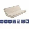 LITERIEJULIEN Matelas Ferme Pour Tous Clic Clac + Alése 140x190 X 10 Cm + Oreiller Visco - Découpe Assise 70 Cm - 5 Zones De Confort - Noyau Poli Lattex HR Derniére Génération - Trés Respirant