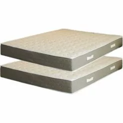 KING OF DREAMS Lot De 2 Matelas 80x190 X 23 Cm + 2 Oreillers Mémoire + 2 Protèges Matelas Offerts Avec Latex Naturel Densité 80 Kg/m3 - Tissu 100% Coton - Compatible Sommiers Articulés - Soutien Trés Ferme