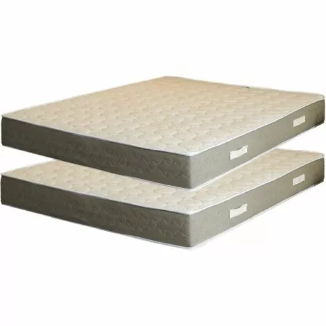 KING OF DREAMS Lot De 2 Matelas 80x190 X 23 Cm + 2 Oreillers Mémoire + 2 Protèges Matelas Offerts Avec Latex Naturel Densité 80 Kg/m3 - Tissu 100% Coton - Compatible Sommiers Articulés - Soutien Trés Ferme 1 KING OF DREAMS Lot De 2 Matelas 80x190 X 23 Cm + 2 Oreillers Mémoire + 2 Protèges Matelas Offerts Avec Latex Naturel Densité 80 Kg/m3 - Tissu 100% Coton - Compatible Sommiers Articulés - Soutien Trés Ferme