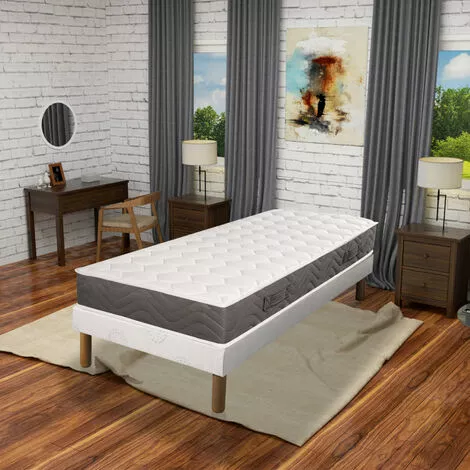EBAC LITERIE Matelas Rubis 90x200 - Ressorts - Hauteur 23 Cm - Indépendance De Couchage - Blanc/Ecru/Ivoire 3 EBAC LITERIE Matelas Rubis 90x200 - Ressorts - Hauteur 23 Cm - Indépendance De Couchage - Blanc/Ecru/Ivoire – Image 3