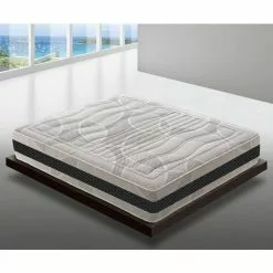 ILOVESLEEP Matelas 80X190 1600 Ressorts Ensachés – Mémoire De Forme - Housse Amovible 7 Zones Mod Franciacorta