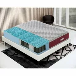 ILOVESLEEP Matelas 80x200 à Ressorts Ensachés - Mémoire De Forme - à 9 Zones Modèle Domy