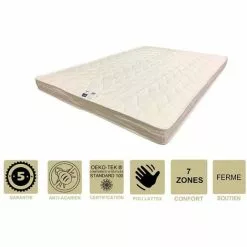 Matelas Soldes Boutique 31 PROVENCE LITERIE Lot De 2 Matelas Ferme Avec Latex Naturel 80x200 X 10 Cm - 7 Zones De Confort - Ame Poli Lattex HD Haute Résilience - Hypoallergénique