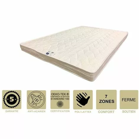 PROVENCE LITERIE Lot De 2 Matelas Ferme Avec Latex Naturel Pour Canapé Lit 80x190 X 10 Cm - 7 Zones De Confort - Ame Poli Lattex HD Haute Résilience - Hypoallergénique 1 PROVENCE LITERIE Lot De 2 Matelas Ferme Avec Latex Naturel Pour Canapé Lit 80x190 X 10 Cm - 7 Zones De Confort - Ame Poli Lattex HD Haute Résilience - Hypoallergénique