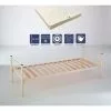 LITERIEJULIEN Lit Métal Epoxy + Matelas 80x190 X 15 Cm + Oreiller Visco - Soutien Ferme - Ame Poli Lattex Haute Résilience - Hypoallergénique
