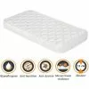 NUITS D'OR Matelas Pour Bébé 70x140 Cm Hauteur 15 Cm Hyppoallergénique - Anti-acariens - Tissu Coton - Mousse Haute Résilience 33 Kg/m3