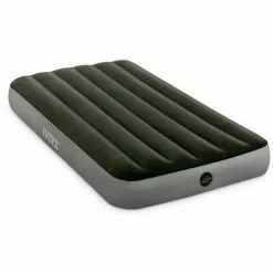 Matelas Gonflable Intex Downy Prestige 1 Personne + Gonfleur à Piles