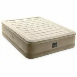 Matelas Gonflable électrique Intex Ultra Plush 2 Places - Beige