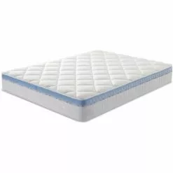 MARCKONFORT Matelas à Mémoire De Forme Gel Active 150x190. 25 Cm D'épaisseur - BLANC