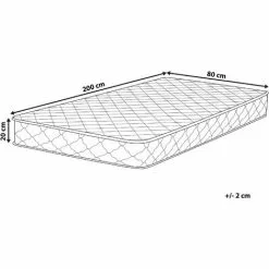 BELIANI Matelas En Mousse Blanc 80x200 - Blanc 5 BELIANI Matelas En Mousse Blanc 80x200 - Blanc -Matelas Boutique 18339245 3