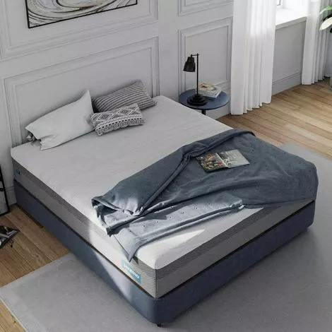 MOBILIER DECO HYBRID - Matelas HYBRID 140 X 190 Cm Avec Ressorts Ensachés Et Mousse Mémoire De Forme épaisseur 26 Cm - Blanc 2 MOBILIER DECO HYBRID - Matelas HYBRID 140 X 190 Cm Avec Ressorts Ensachés Et Mousse Mémoire De Forme épaisseur 26 Cm - Blanc – Image 2