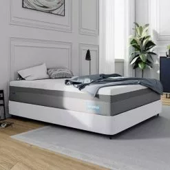 MOBILIER DECO HYBRID - Matelas HYBRID 160 X 200 Cm Avec Ressorts Ensachés Et Mousse Mémoire De Forme épaisseur 26 Cm - Blanc