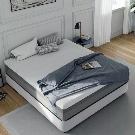 MOBILIER DECO HYBRID - Matelas HYBRID 160 X 200 Cm Avec Ressorts Ensachés Et Mousse Mémoire De Forme épaisseur 26 Cm - Blanc 2 MOBILIER DECO HYBRID - Matelas HYBRID 160 X 200 Cm Avec Ressorts Ensachés Et Mousse Mémoire De Forme épaisseur 26 Cm - Blanc – Image 2