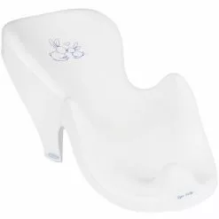 MONMOBILIERDESIGN Fauteuil Transat De Bain Bébé Plastique Rigide Blanc Lapin - Blanc