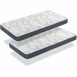 DORMALIT Matelas LOT 2 ERGO CONFORT 80x190 Epaisseur 14 CM Rembourrage Super Soft Juvenil Ideal Pour Les Lits Gigognes