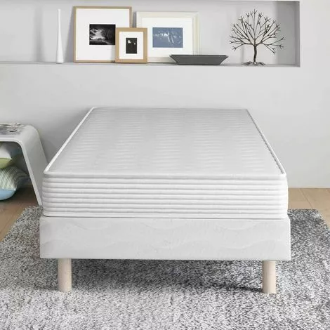 MOBILIER DECO DREAM - Matelas Eco 90x190 15 Cm - Blanc 2 MOBILIER DECO DREAM - Matelas Eco 90x190 15 Cm - Blanc – Image 2