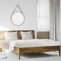 OLYMPE LITERIE | Matelas EUPRAXIE 120x190 Cm | Mousse à Mémoire De Forme | Soutien Mi-Ferme - Blanc
