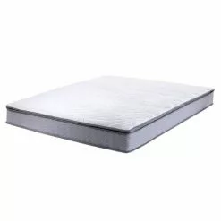 BELIANI Matelas En Tissu Blanc 140x200 - Blanc