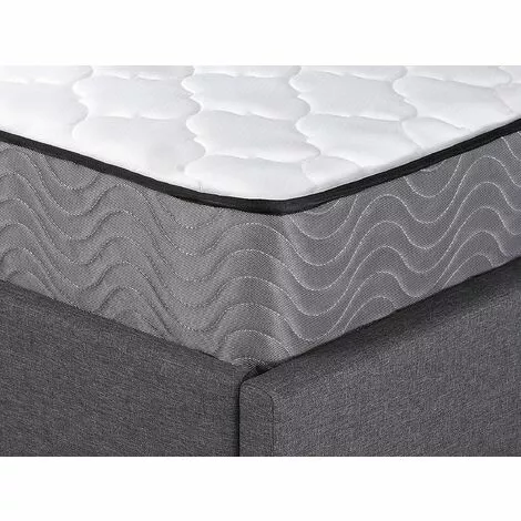BELIANI Matelas En Tissu Blanc 160x200 - Blanc 2 BELIANI Matelas En Tissu Blanc 160x200 - Blanc – Image 2