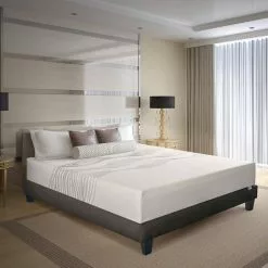 OLYMPE LITERIE | Matelas SENSITIVE 140x190 Cm | Mousse à Mémoire De Forme | Soutien Ferme - Blanc