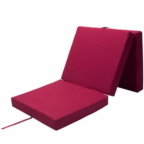 DETEX Matelas Pliant De Voyage Matelas D'appoint Pliable Lit Futon Pouf Pliant Avec Housse 190x70x10 Cm Rouge 1 DETEX Matelas Pliant De Voyage Matelas D'appoint Pliable Lit Futon Pouf Pliant Avec Housse 190x70x10 Cm Rouge