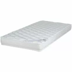 EBAC LITERIE Matelas Marly 90x190 - Mousse - Hauteur 16 Cm - Soutien Morphologique 3 Zones Confort - Blanc/Ecru/Ivoire