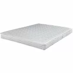 EBAC LITERIE Matelas Marly 120x190 - Mousse - Hauteur 16 Cm - Soutien 3 Zones Confort - Blanc/Ecru/Ivoire