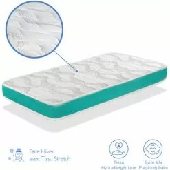 Matelas BEBE MILU VERT 57X117 Epaisseur 11 CM - Noyau En Mousse Perfore Et Respirant -DORMALIT 7 Matelas BEBE MILU VERT 57X117 Epaisseur 11 CM - Noyau En Mousse Perfore Et Respirant -DORMALIT -Matelas Boutique 21952880 3