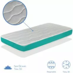 Matelas BEBE MILU VERT 57X117 Epaisseur 11 CM - Noyau En Mousse Perfore Et Respirant -DORMALIT 8 Matelas BEBE MILU VERT 57X117 Epaisseur 11 CM - Noyau En Mousse Perfore Et Respirant -DORMALIT -Matelas Boutique 21952880 4