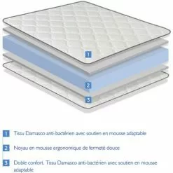 DORMALIT Matelas Mousse 90X190 ERGO BASIC Epaisseur 12 CM Rembourrage Super Soft - Juvenil Ideal Pour Les Lits Gigognes 5 DORMALIT Matelas Mousse 90X190 ERGO BASIC Epaisseur 12 CM Rembourrage Super Soft - Juvenil Ideal Pour Les Lits Gigognes -Matelas Boutique 21953946 3